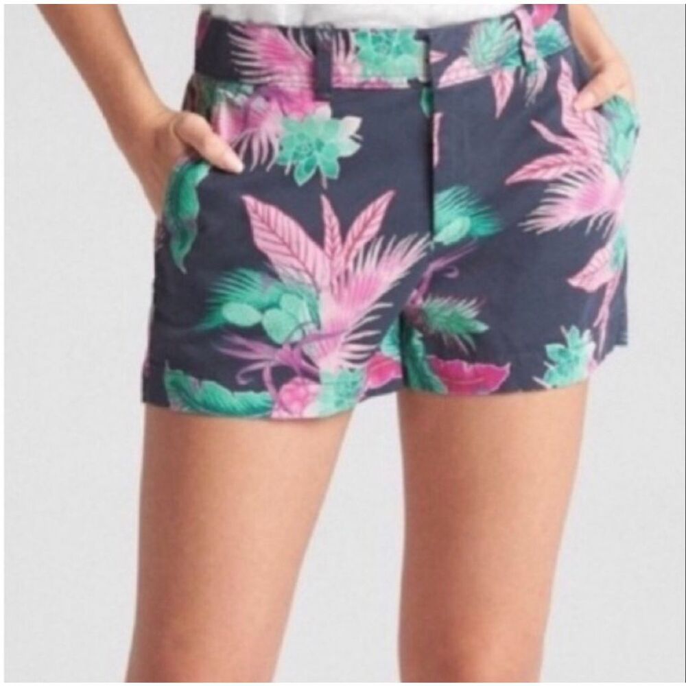 Gap City Shorts Tropical Print Chino Size 10  K